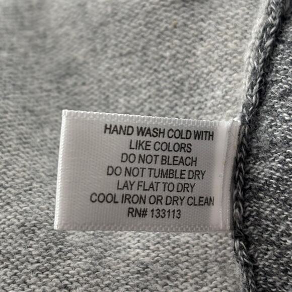 Lisa Todd Gray Contrasting Stripes Cotton Pullover Sweater - Picture 10 of 10